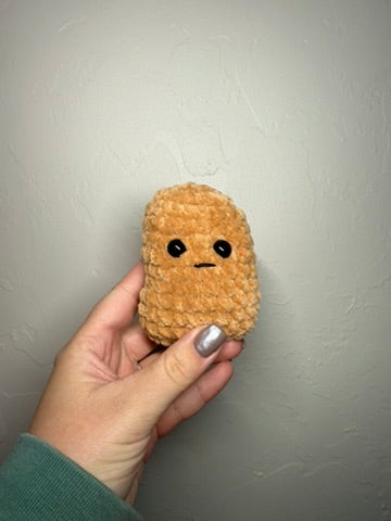 Chicken Nugget Plushie – Handmade Crochet Nugget Buddy