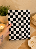 Black & White Checkered Large Book Sleeve NO POCKET