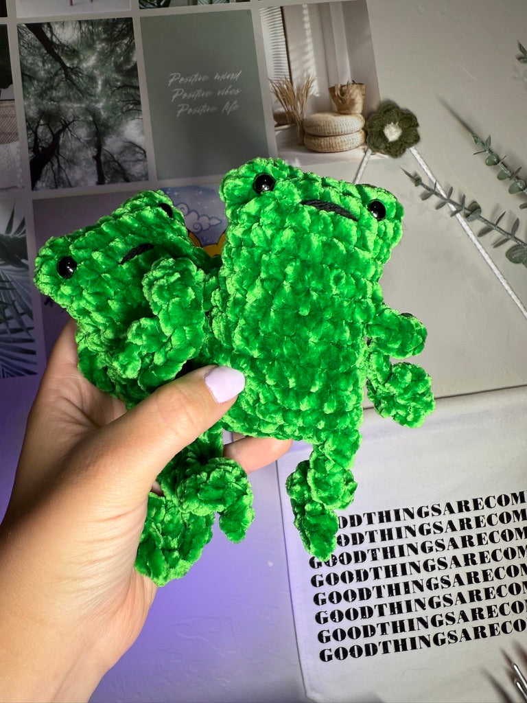 Leggy Froggy Plushie – Handmade Crochet Plush