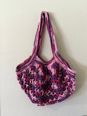 Handmade Crochet Market Bag – Stretchy, Reusable Tote