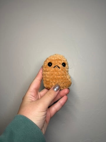 Chicken Nugget Plushie – Handmade Crochet Nugget Buddy