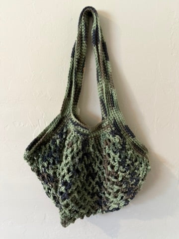 Handmade Crochet Market Bag – Stretchy, Reusable Tote