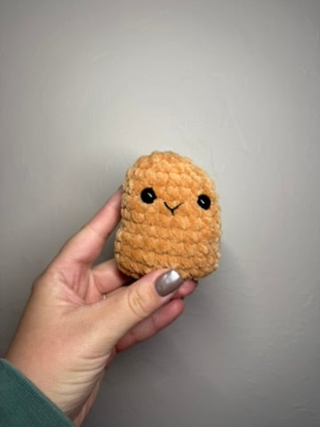 Chicken Nugget Plushie – Handmade Crochet Nugget Buddy