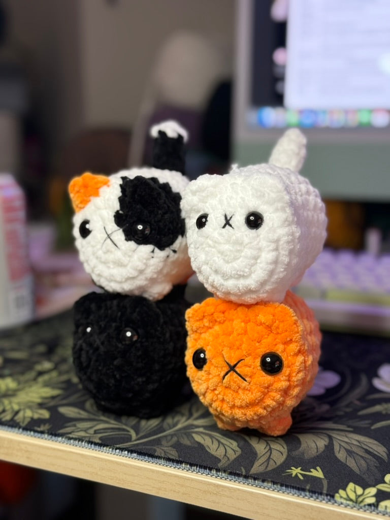 Mini Kitty Plushies – Handmade Crochet Cats