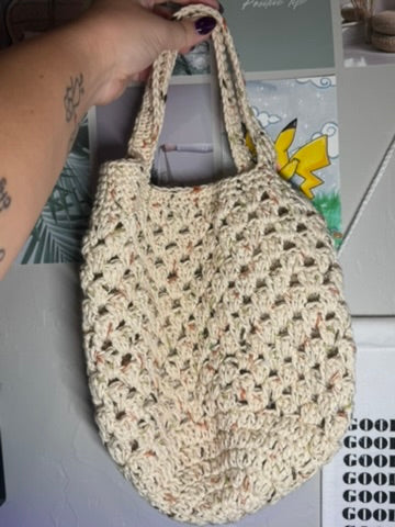 Crochet Market Bag Medium – Natural Cream