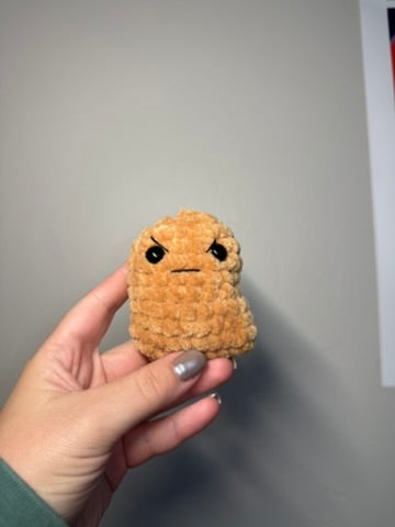 Chicken Nugget Plushie – Handmade Crochet Nugget Buddy