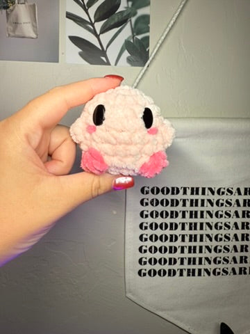 Mini Kirby Plushie – Handmade Crochet Fan Art