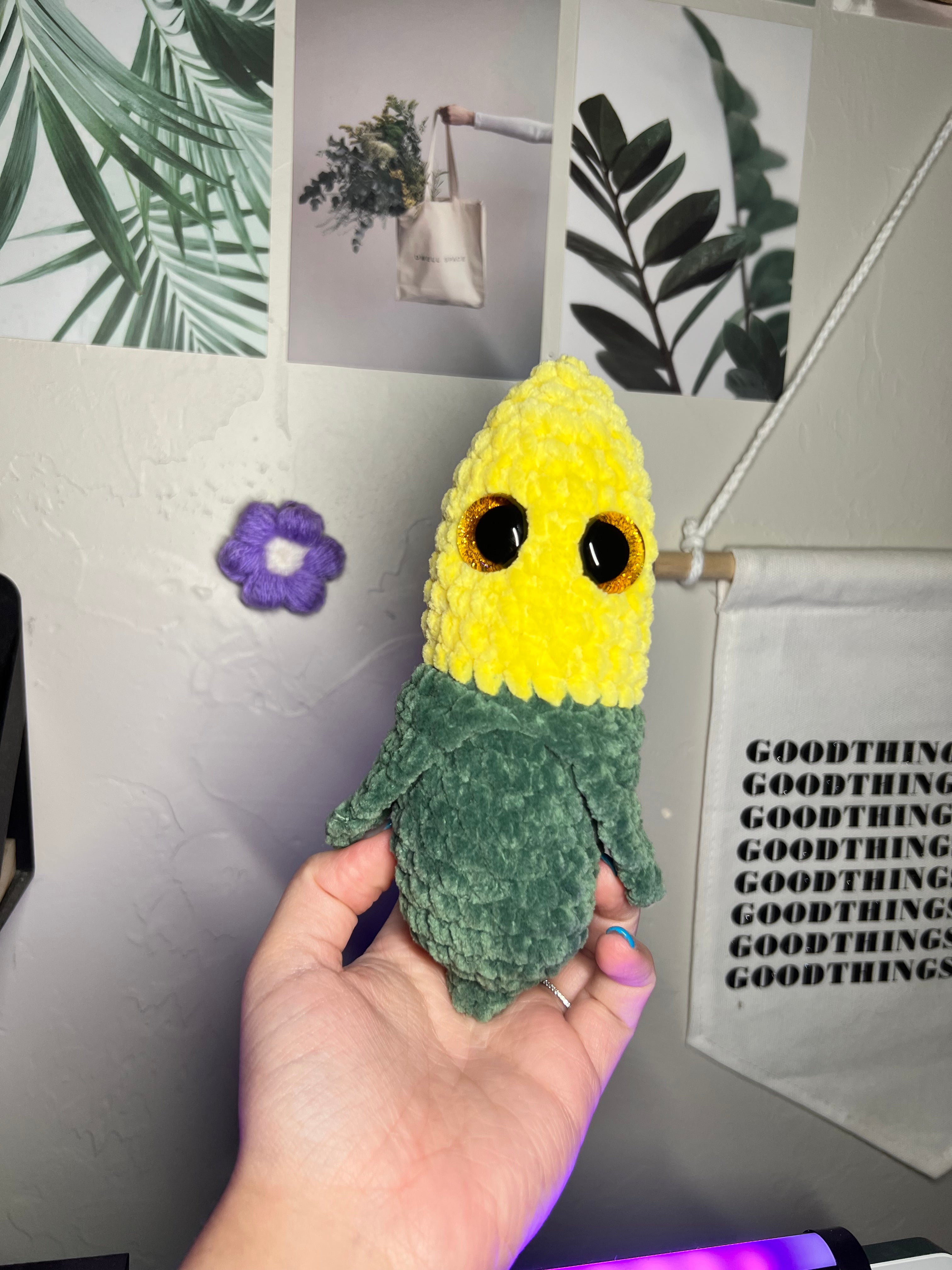 Corn Plushie – Handmade Crochet Foodie Plush