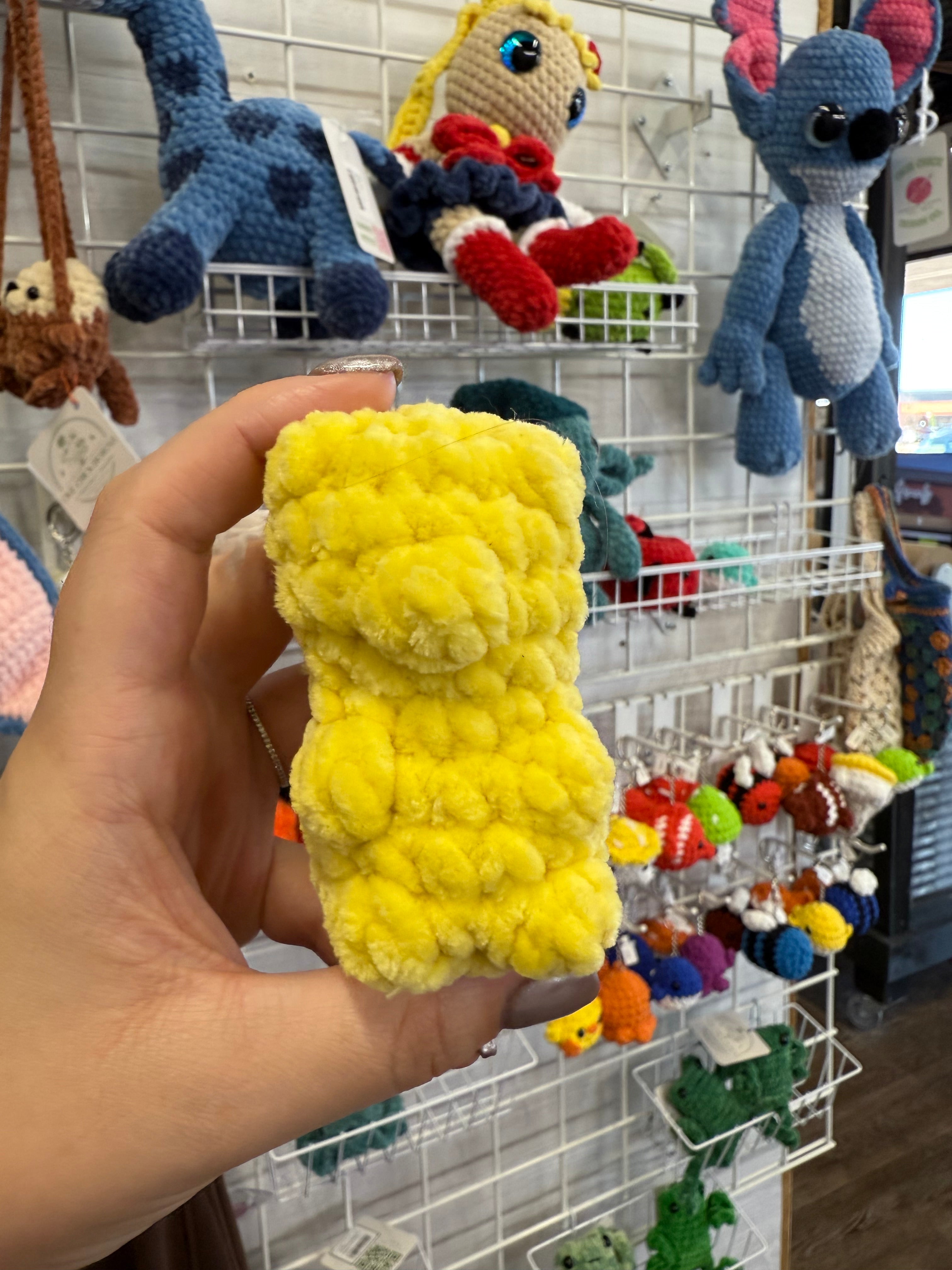 Handmade Plush Gummy Bear – Mini Crochet Squishy