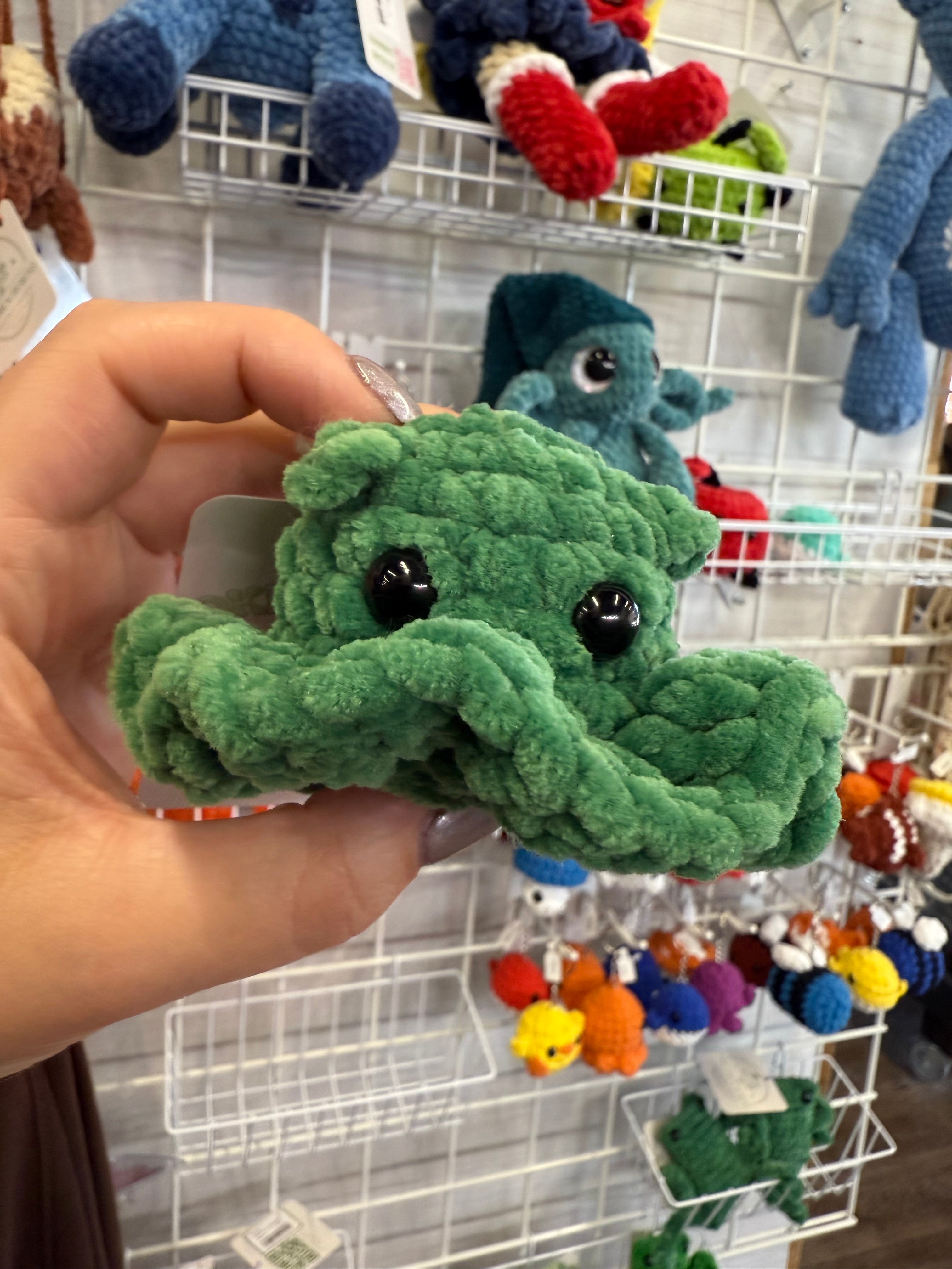 Umbrella Octopus Plushie – Handmade Crochet Squishy