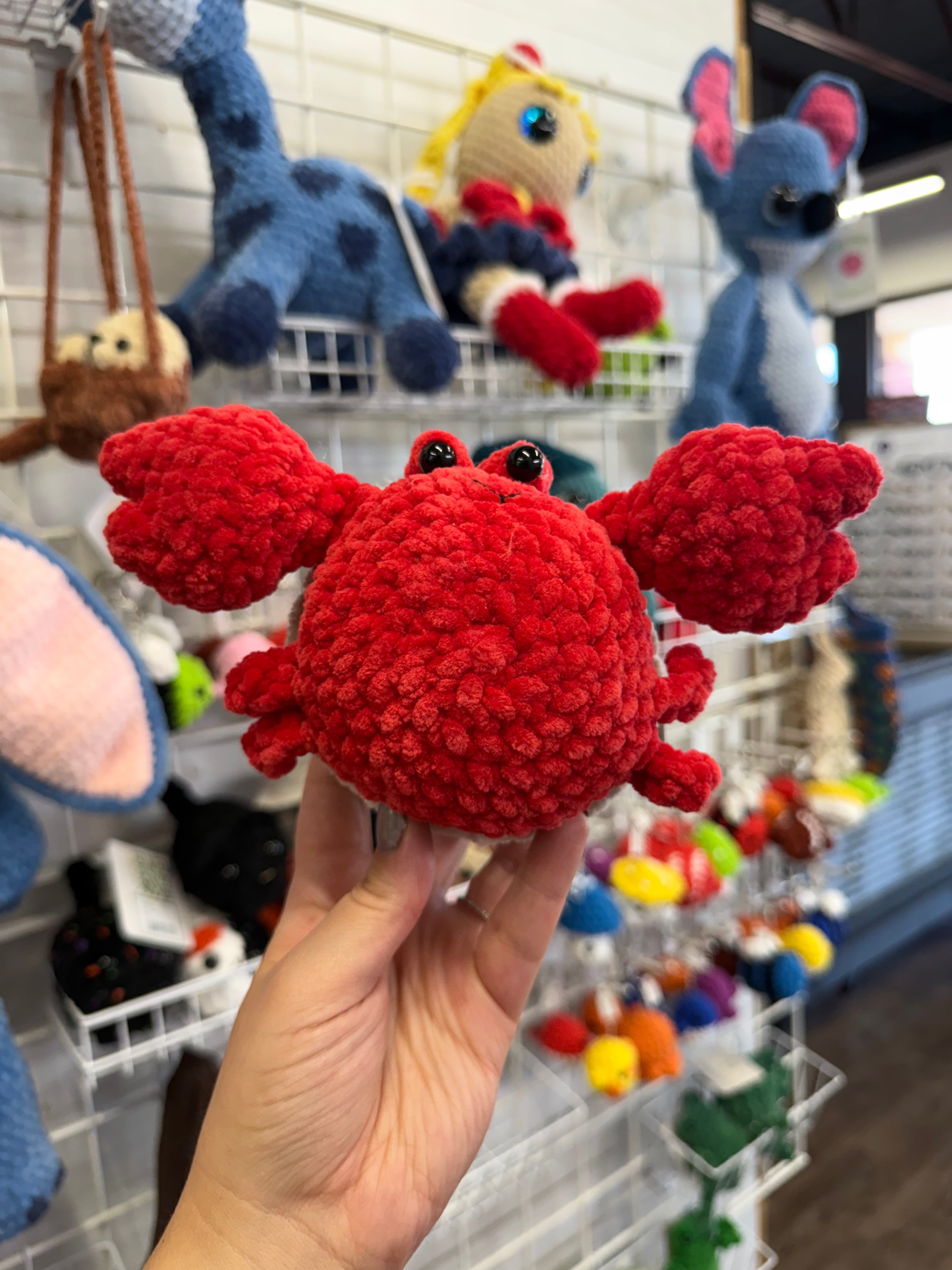 Chubby Crab Plushie – Handmade Crochet Sea Friend