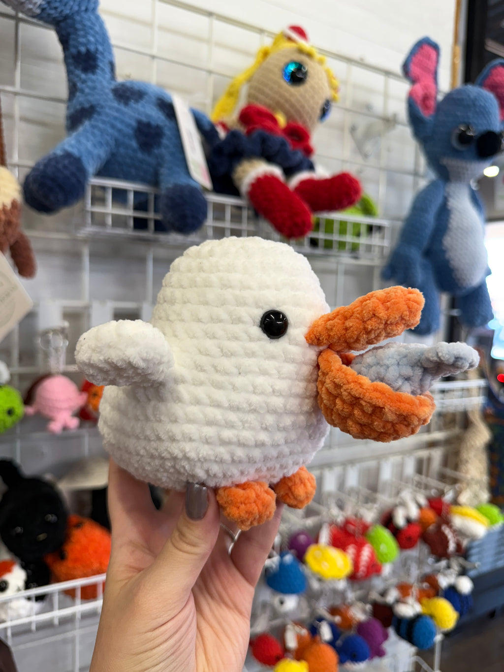 Pelican Plushie – Handmade Crochet Sea Bird