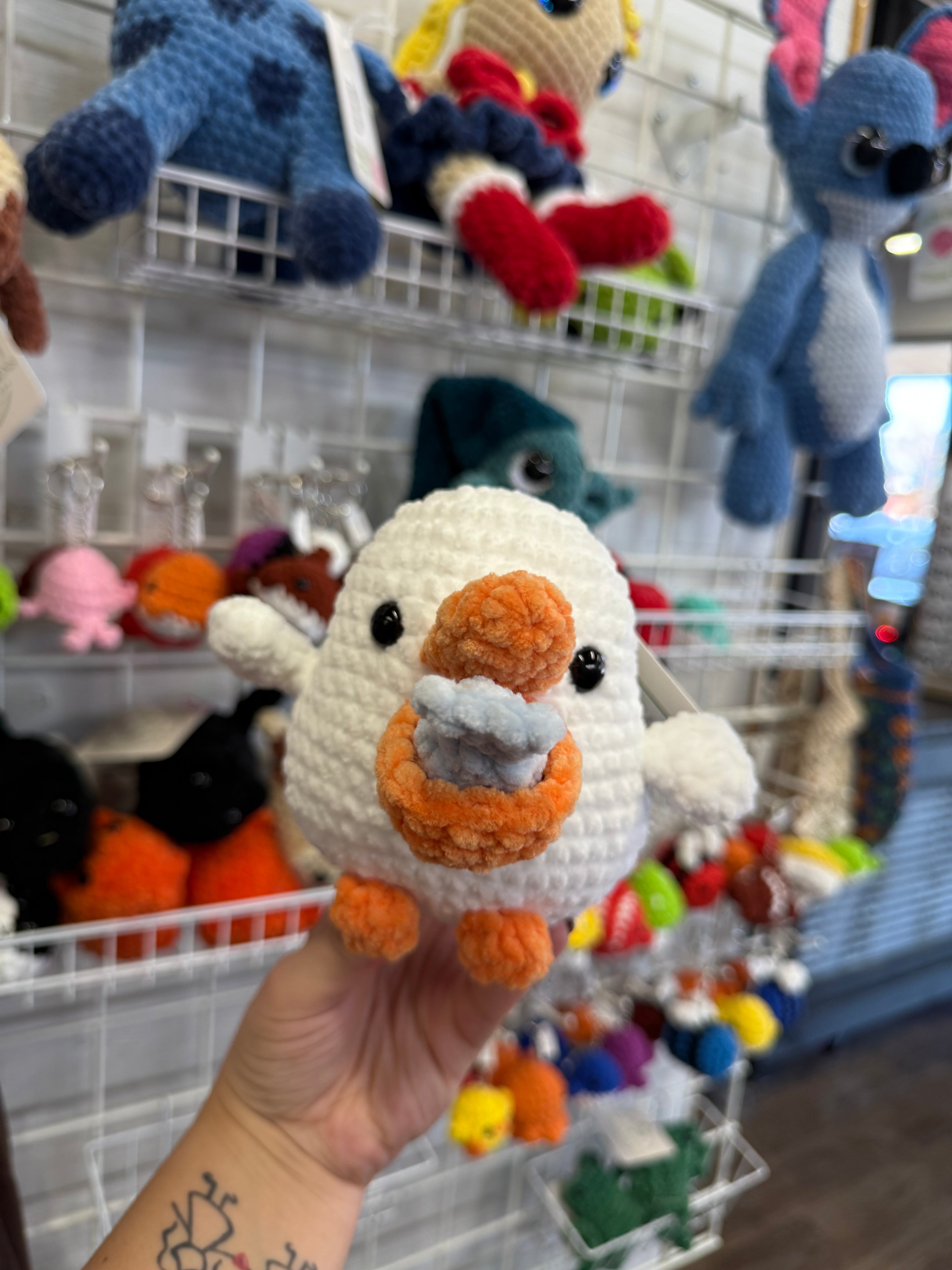 Pelican Plushie – Handmade Crochet Sea Bird