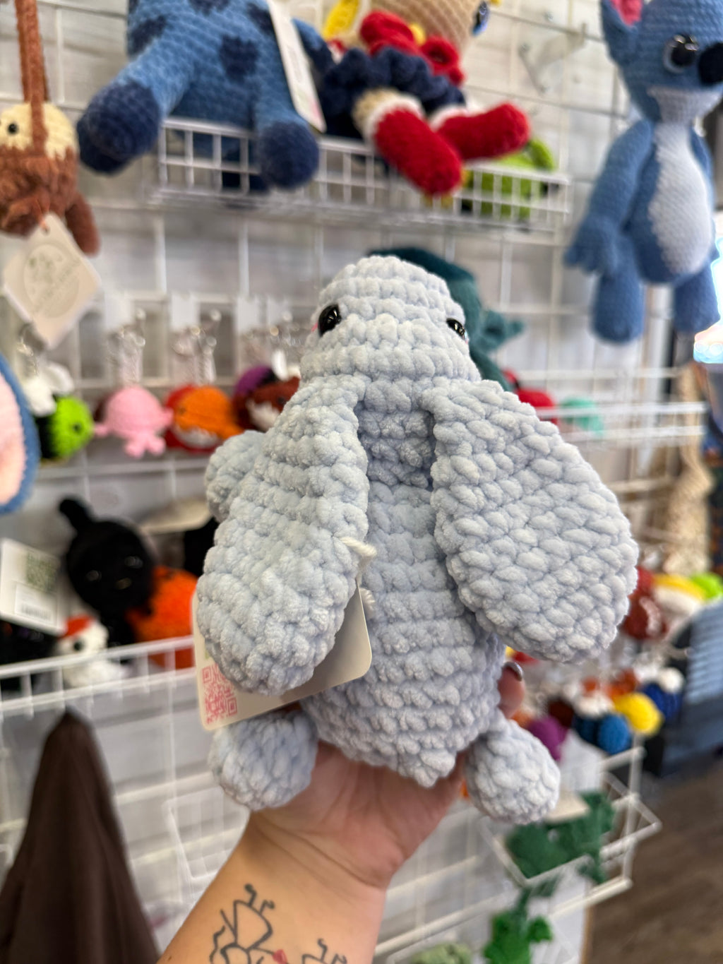 Blue Bunny Plushie – Handmade Crochet Bunny