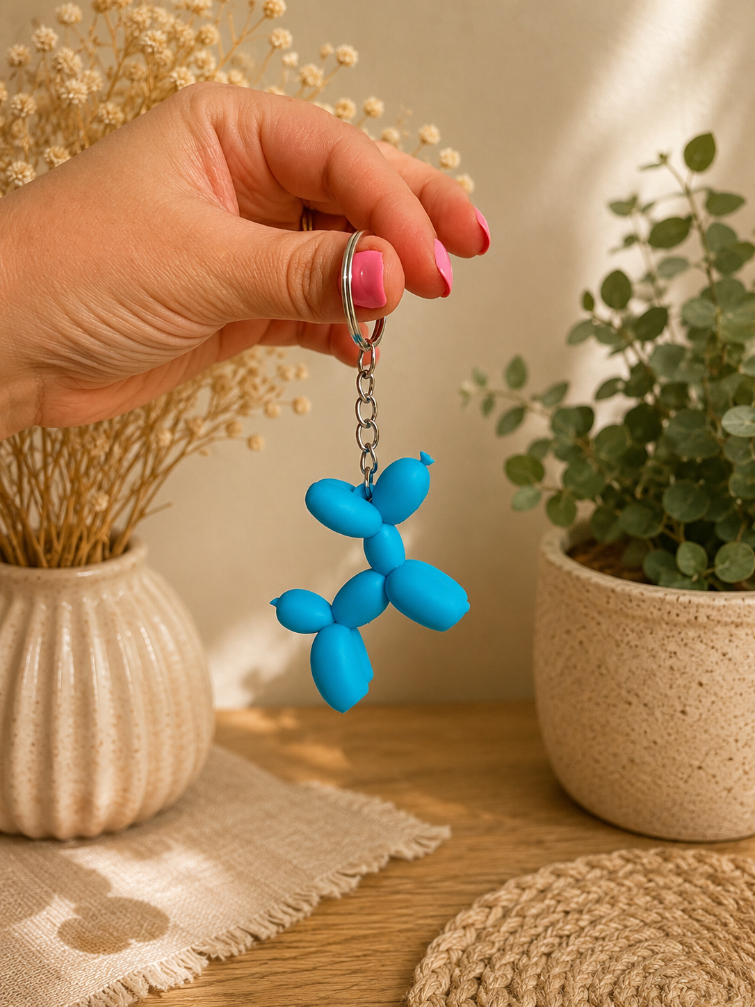 Large Balloon Dog Keychains
