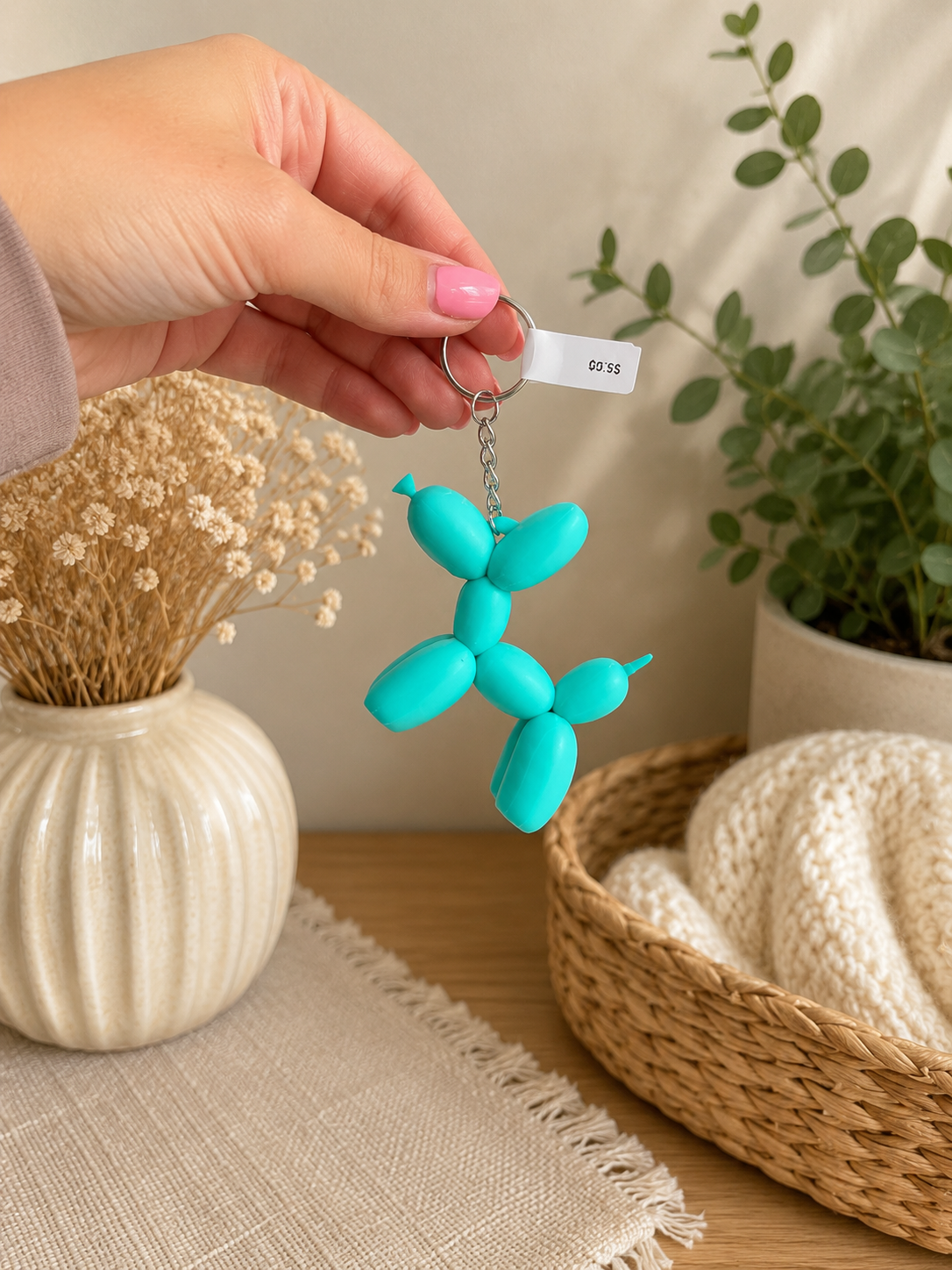 Large Balloon Dog Keychains