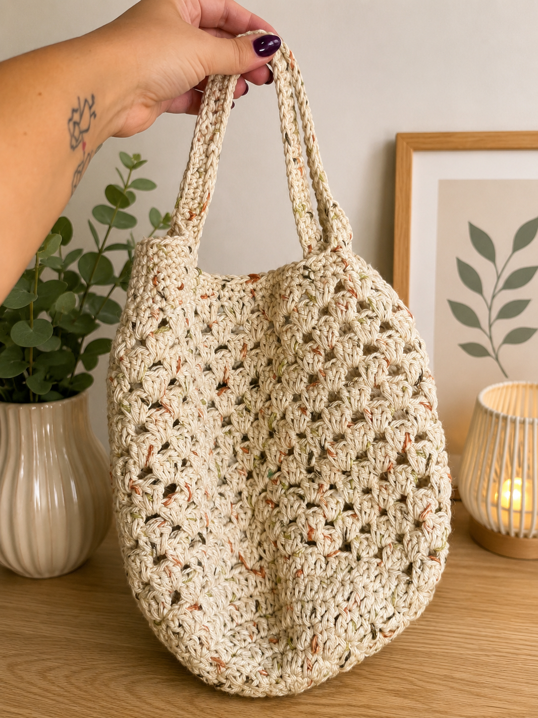 Small Neutral Market Bag