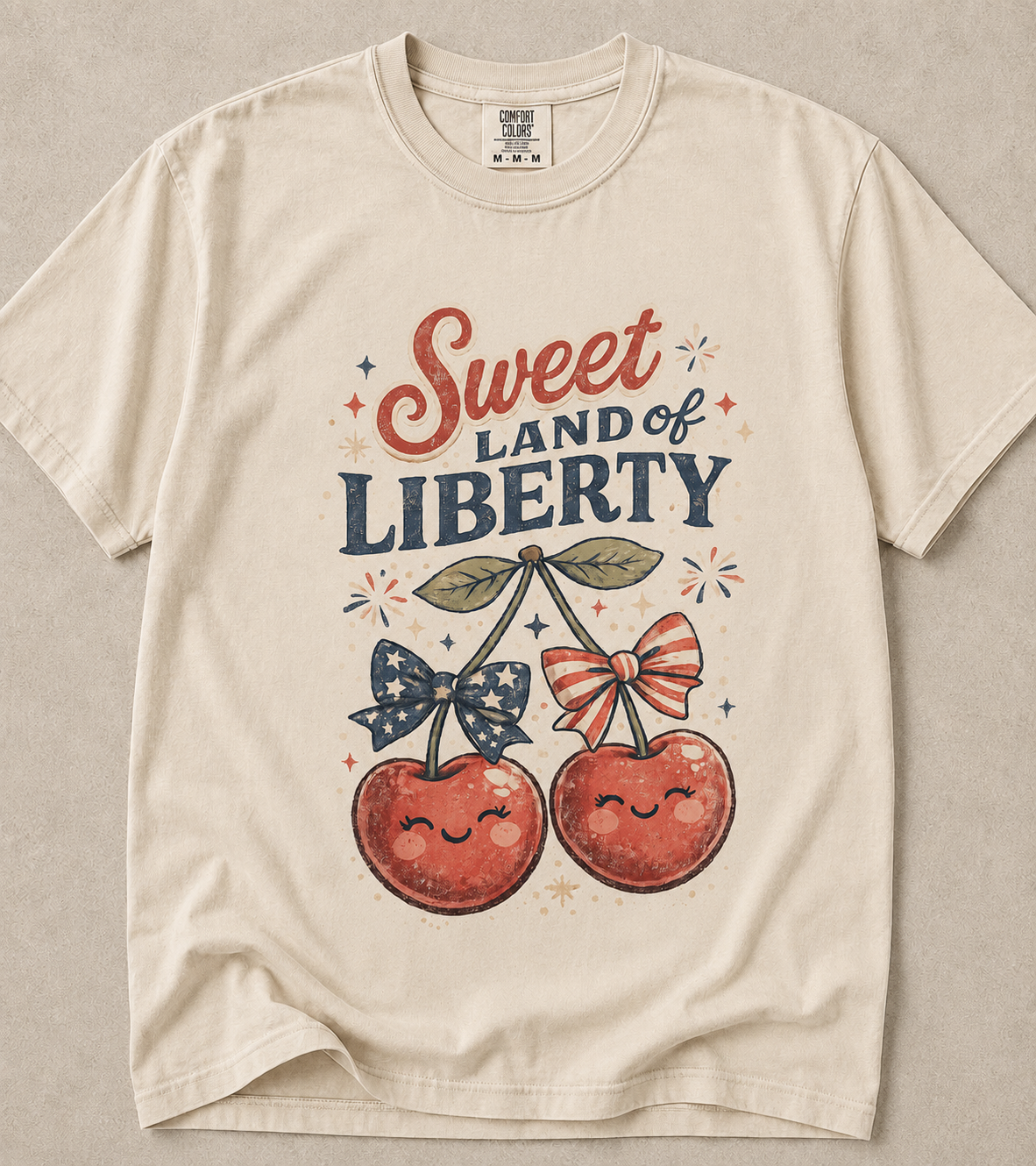 Sweet Land of Liberty Cherries Comfort Colors Tee