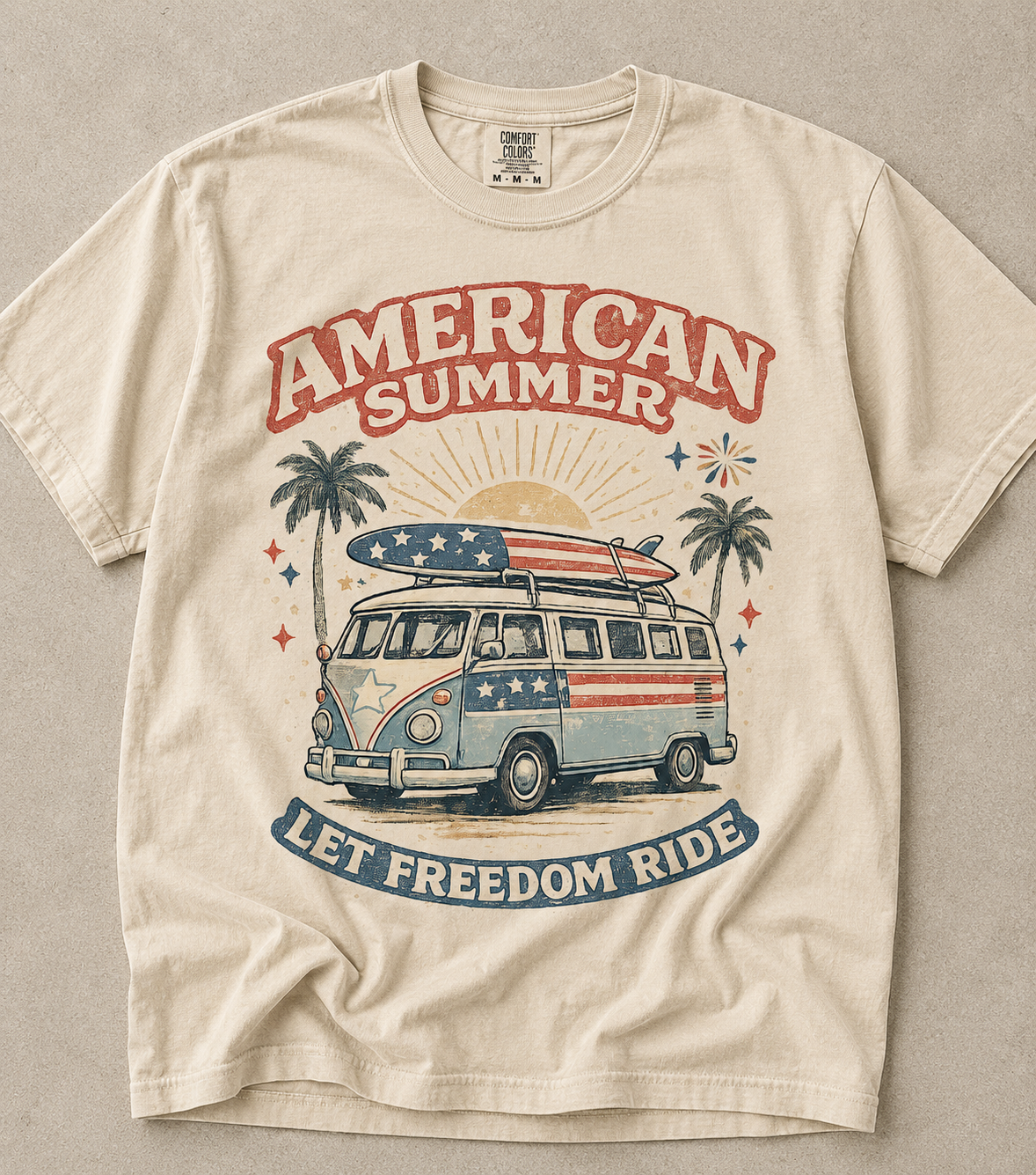 American Summer Comfort Colors Tee