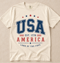 USA Land of the Free Comfort Color Tee