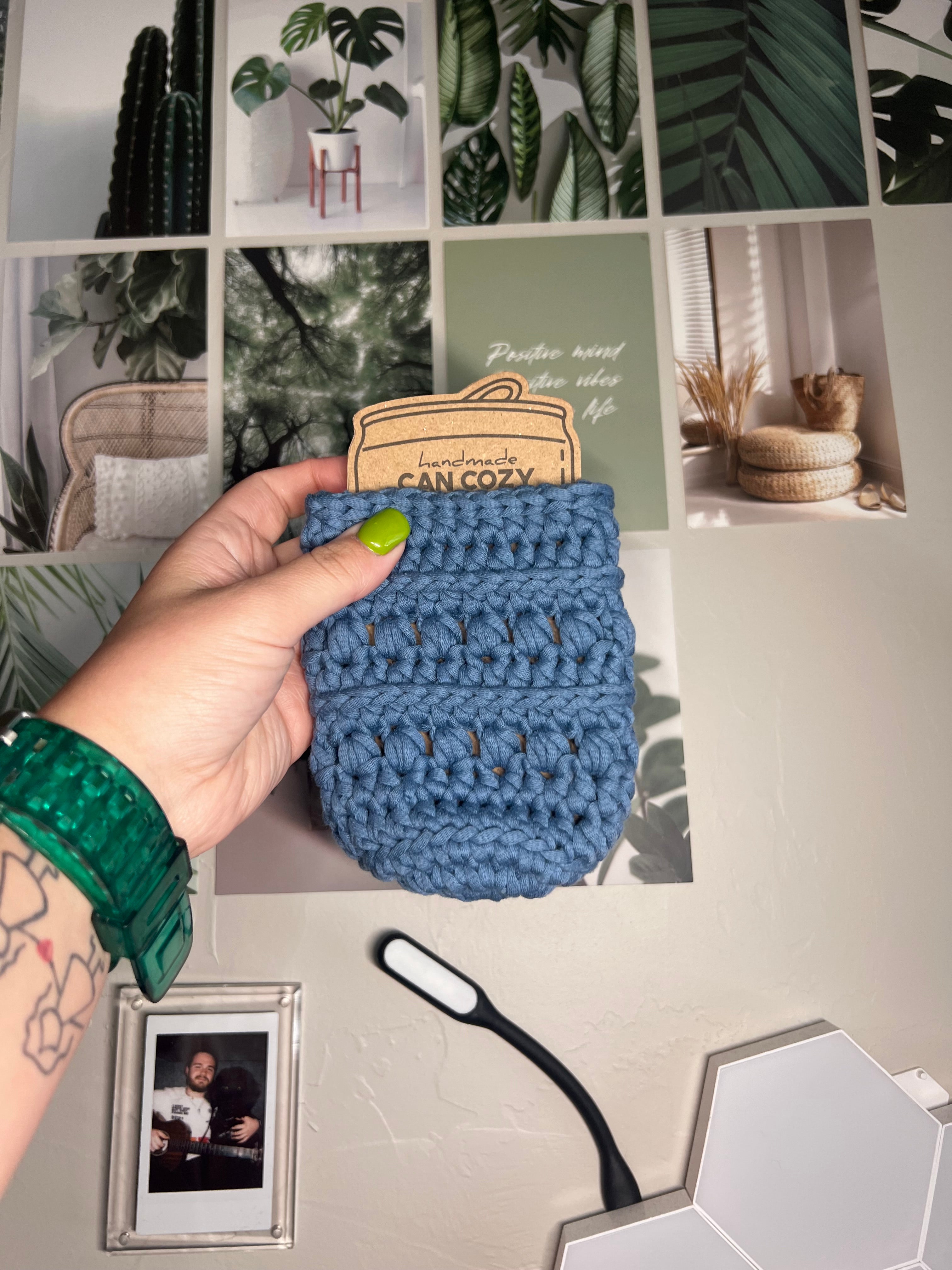 Handmade Crochet Can Cozy – Reusable Drink Sleeve