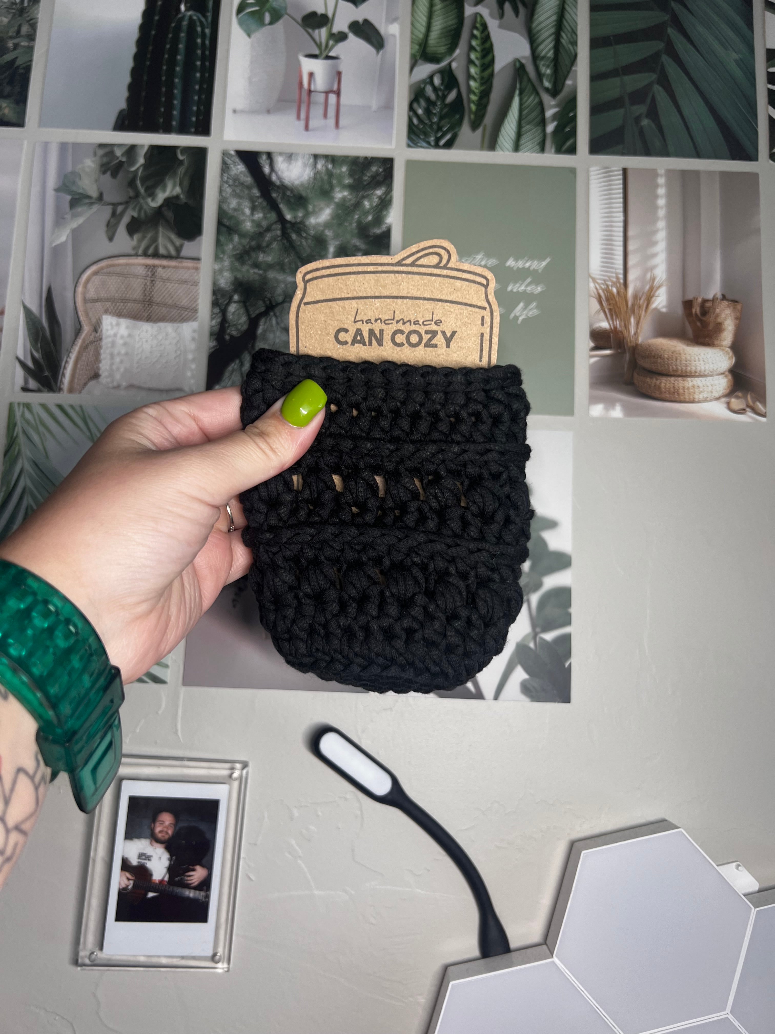 Handmade Crochet Can Cozy – Reusable Drink Sleeve