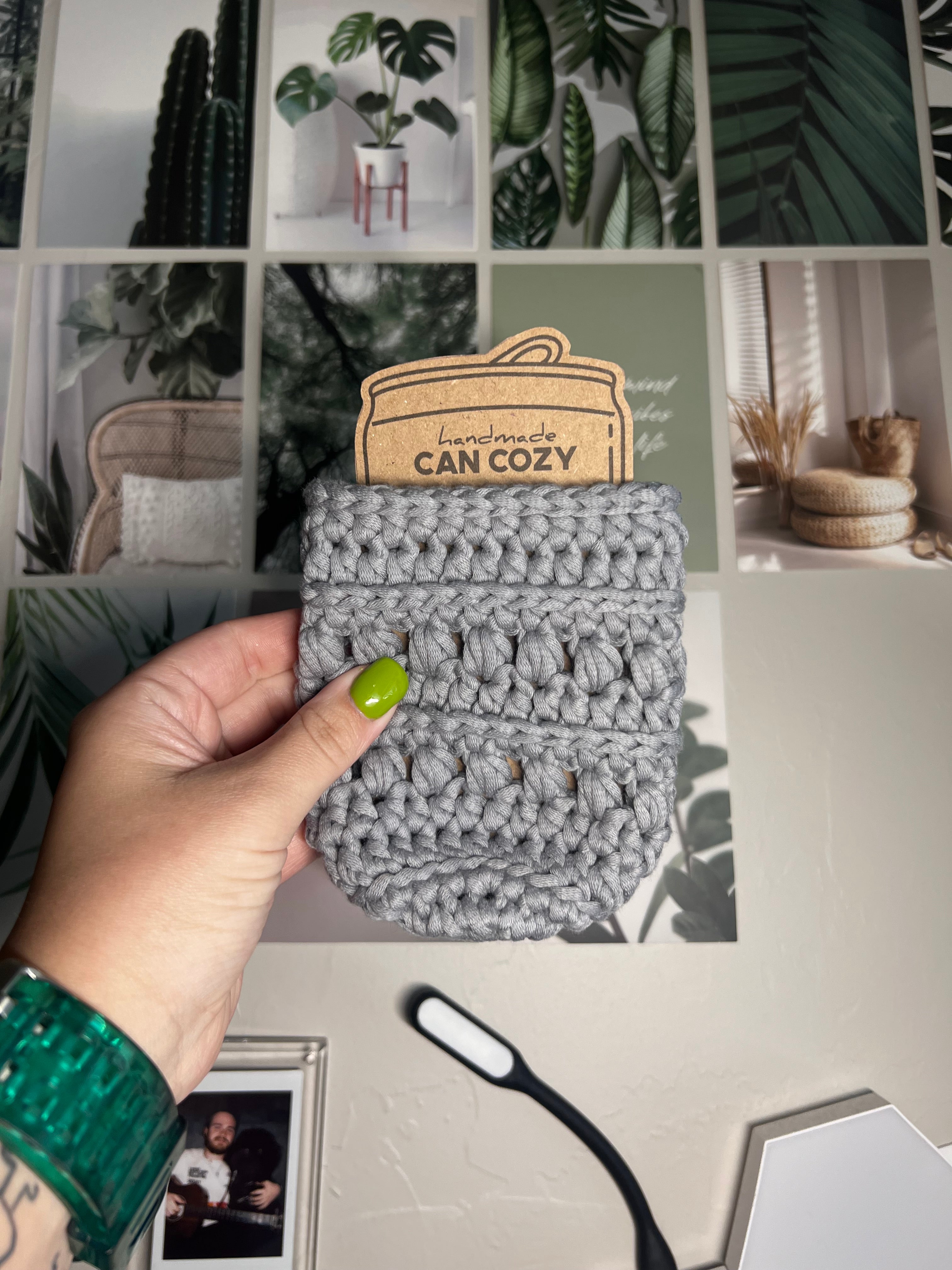 Handmade Crochet Can Cozy – Reusable Drink Sleeve