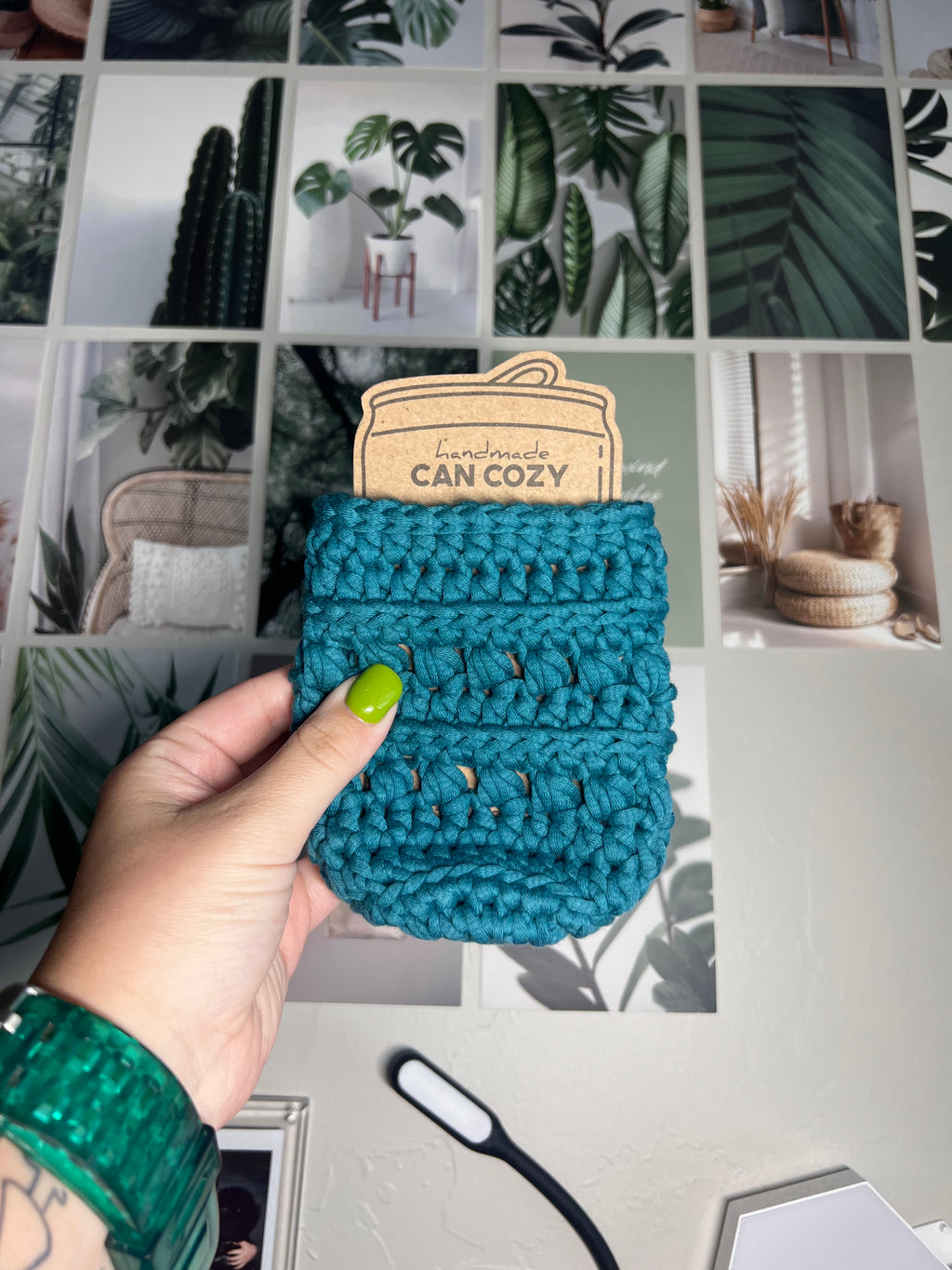 Handmade Crochet Can Cozy – Reusable Drink Sleeve