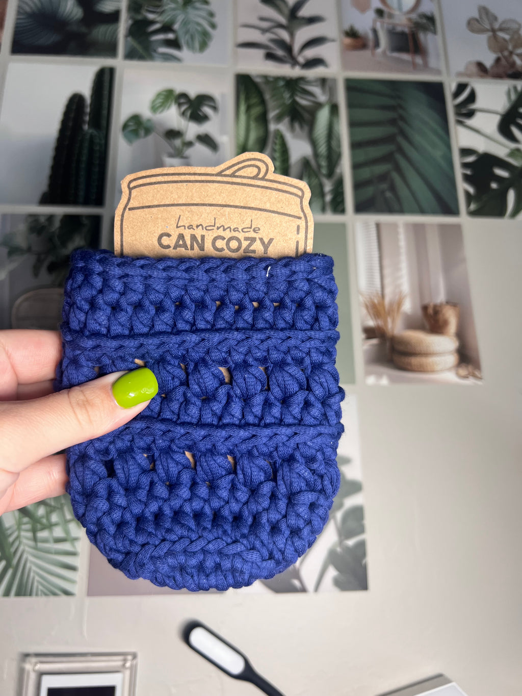 Handmade Crochet Can Cozy – Reusable Drink Sleeve